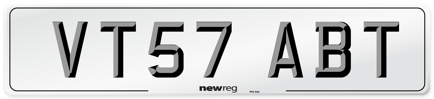 VT57 ABT Number Plate from New Reg
